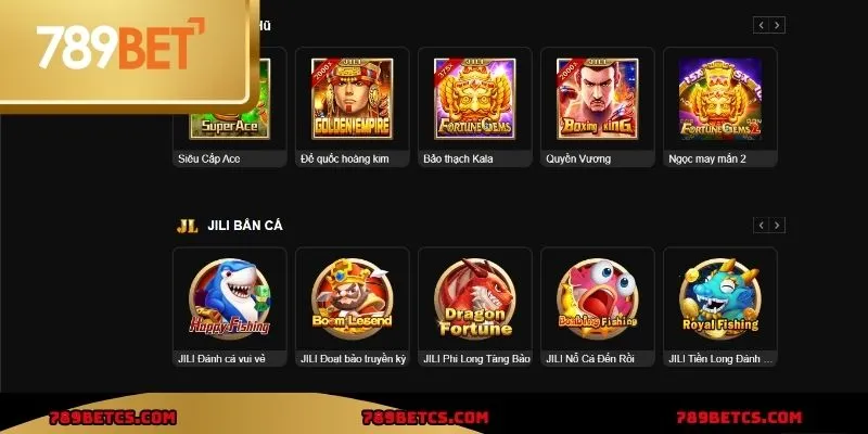 Các sảnh game hot tại 789BET luôn sôi động và kịch tính